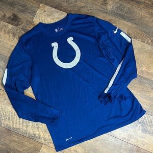 NIKE Dri-Fit Indianapolis Colts Long Sleeve Shirt, Men’s Size L